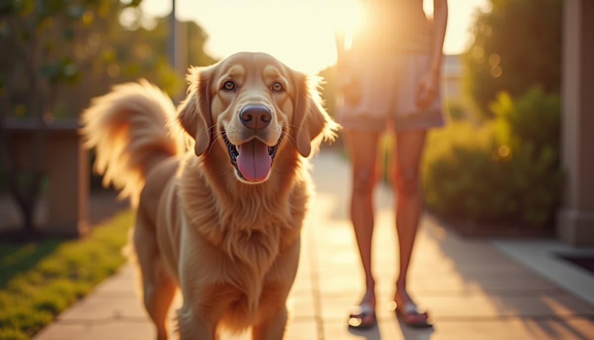 A dog on a walk — Pet Supplements in Clearwater FL for Dogs