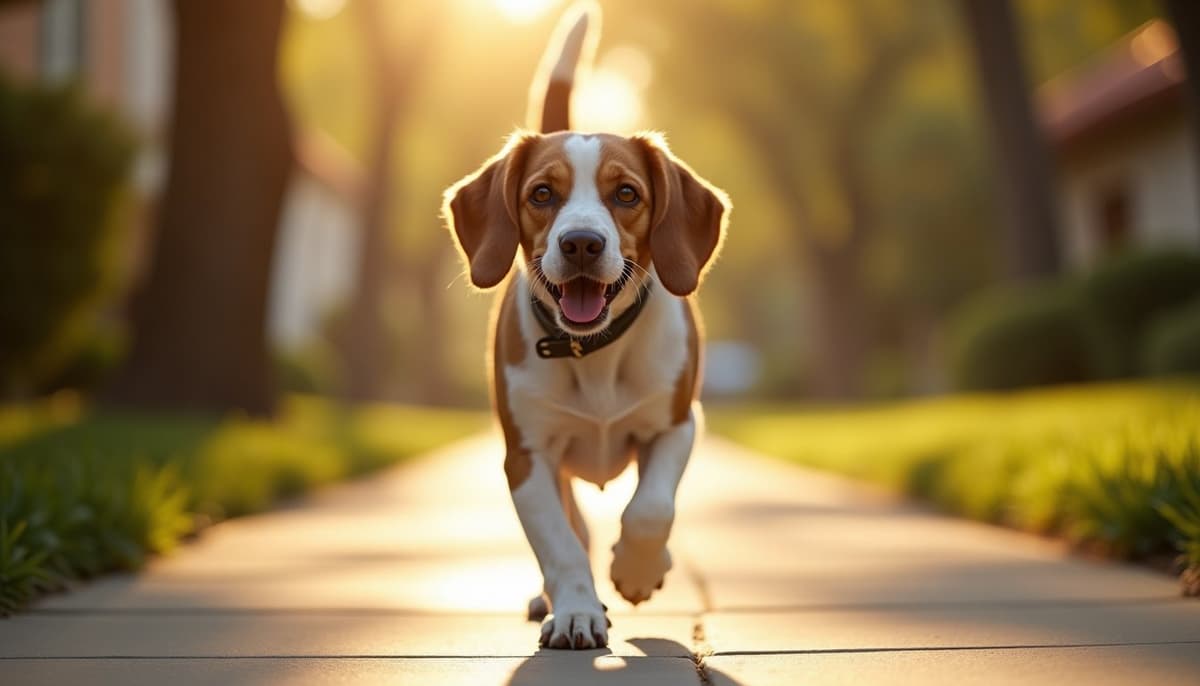 A dog on a walk — Where to Buy Pet Supplements in Costa Mesa, CA