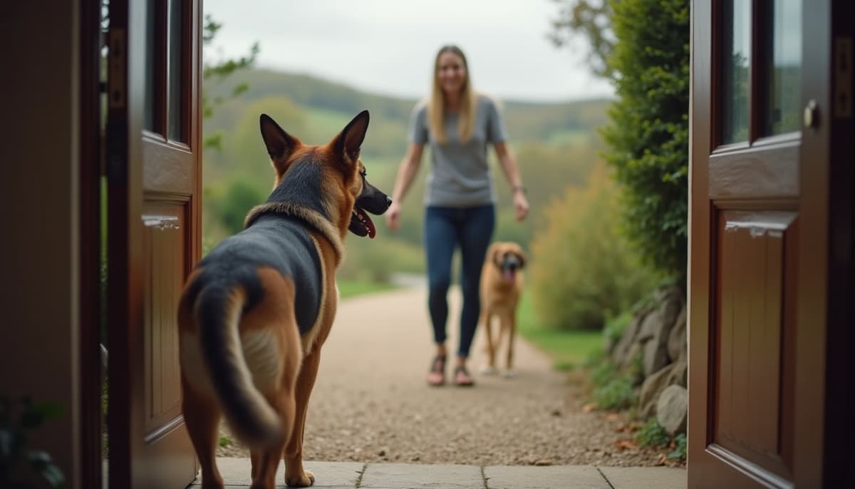 A dog on a walk — Pet Supplements in Elgin, IL for Dogs