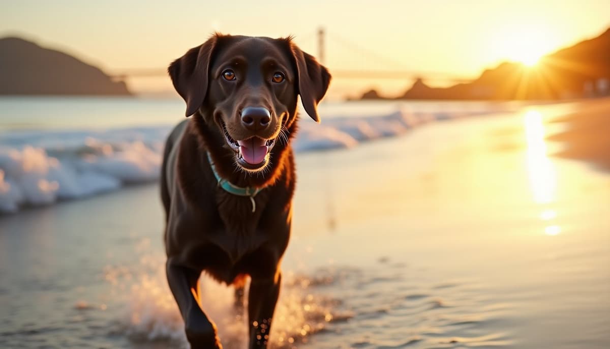 A dog on a walk — Pet Supplements in Frisco, NC for Dogs