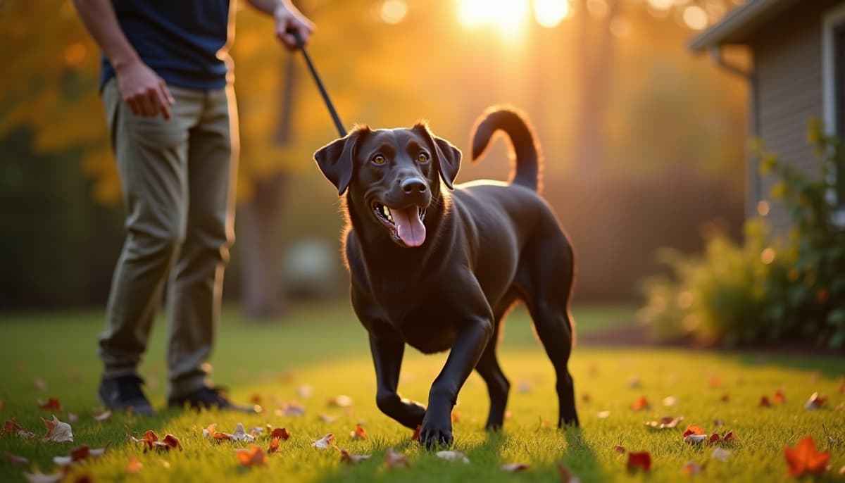 A dog on a walk — Pet Supplements in Grand Rapids, MI for Dogs