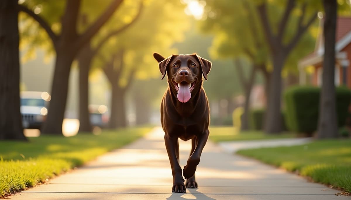 A dog on a walk — Pet Supplements in Henderson, IL for Dogs