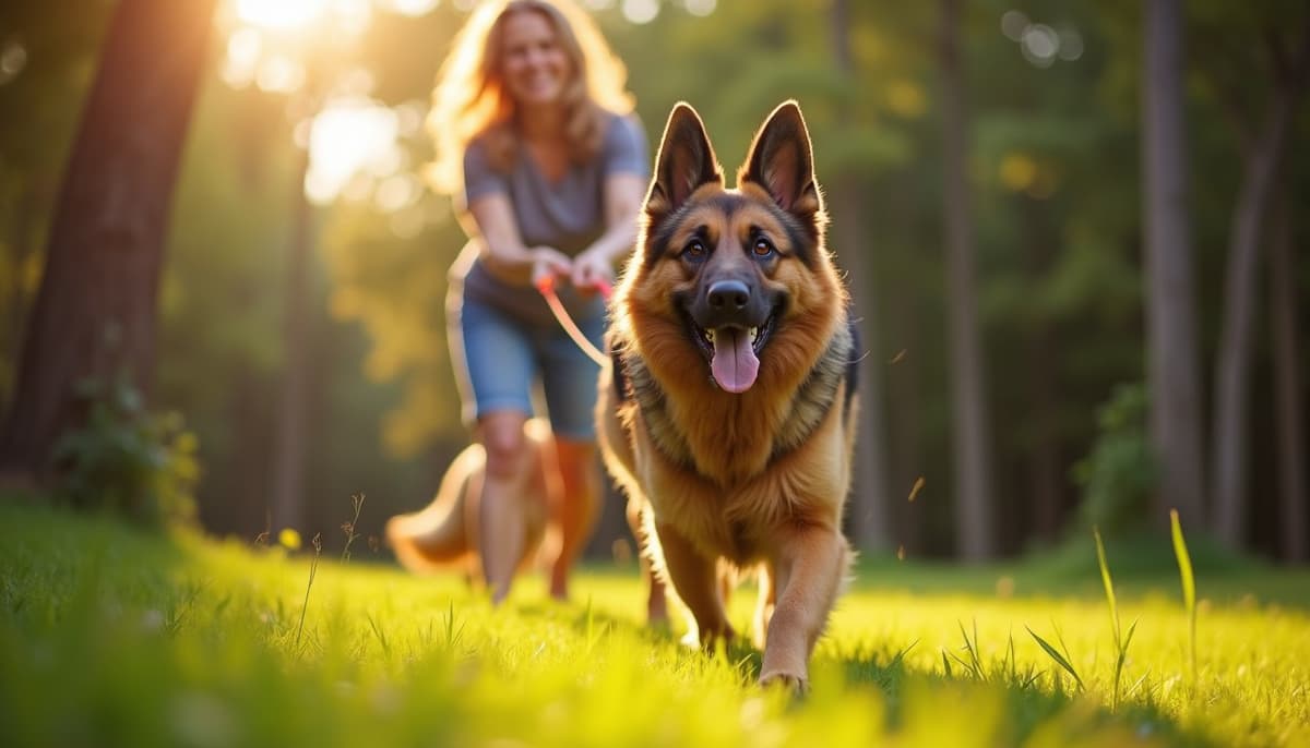 A dog on a walk — Pet Supplements in Houston TX for Dogs
