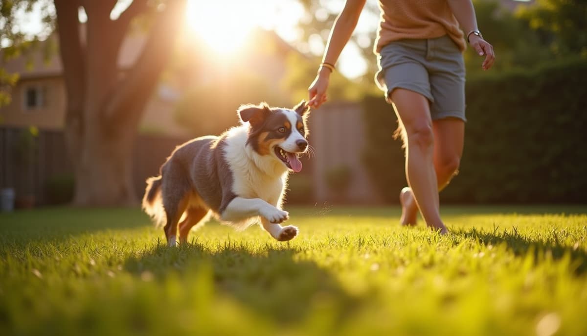 A dog on a walk — Pet Supplements in Huntington Beach, CA