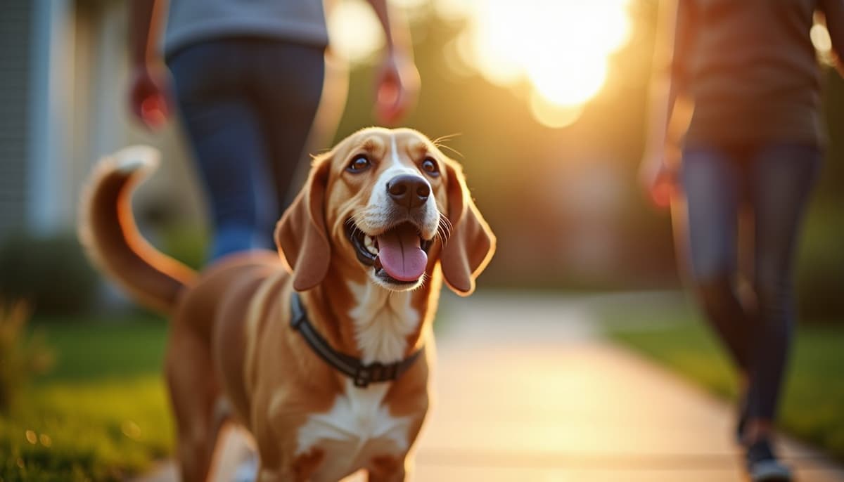 A dog on a walk — Pet Supplements in Montgomery, AL for Dogs