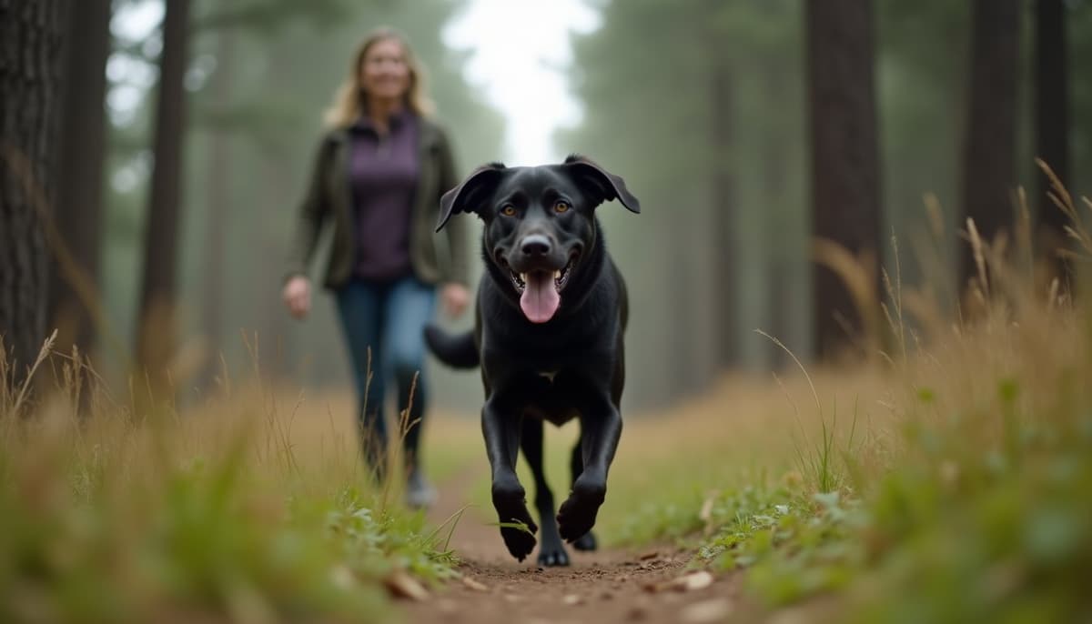 A dog on a walk — Pet Supplements in Moreno Valley, CA for Dogs