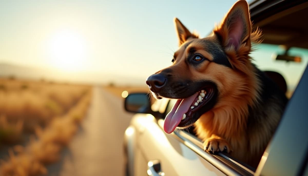 A dog on a walk — Pet Supplements in Pomona, CA for Dogs