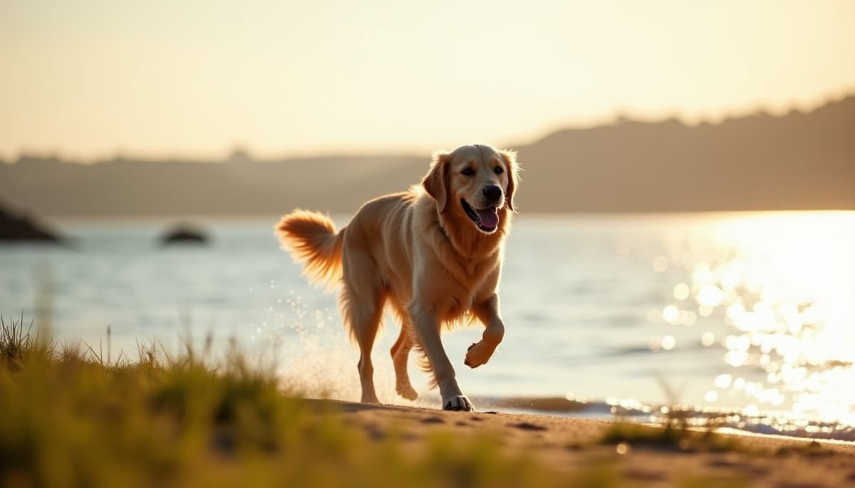 A dog on a walk — Pet Supplements in Rockford, IL for Dogs