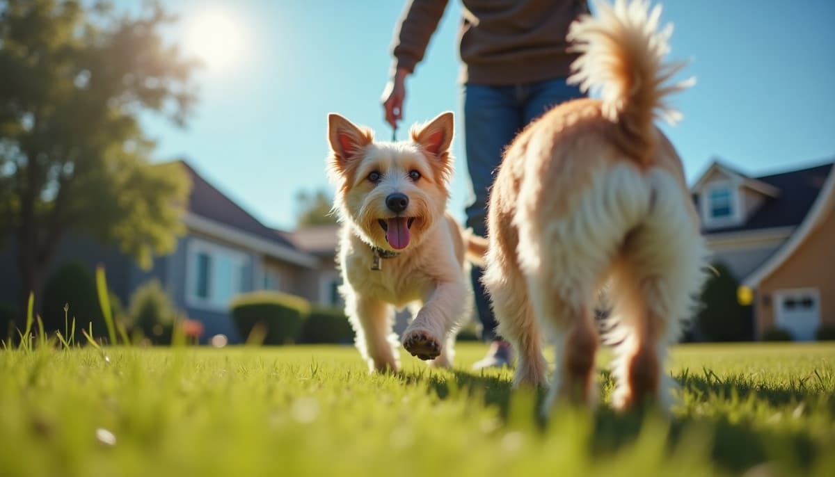 A dog on a walk — Pet Supplements in South Bend, IN for Dogs