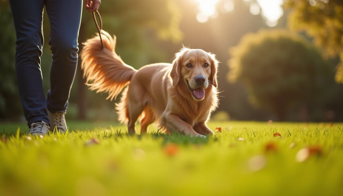 A dog on a walk — Pet Supplements in Springfield IL for Dogs