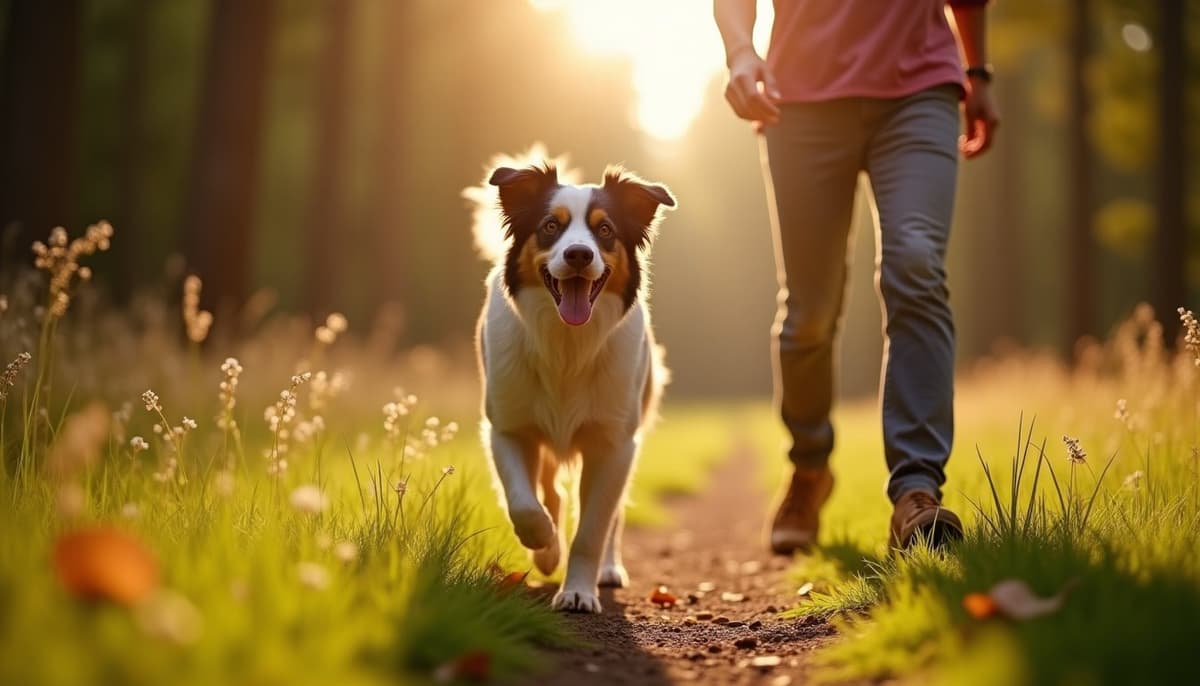 A dog on a walk — Pet Supplements in Yonkers NY for Dogs