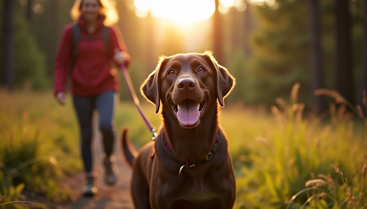 A dog on a walk — TPLO Surgery Cost in Eugene, OR for Dogs