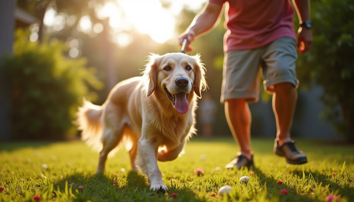 A dog on a walk — TPLO Surgery Cost in Pompano Beach, FL