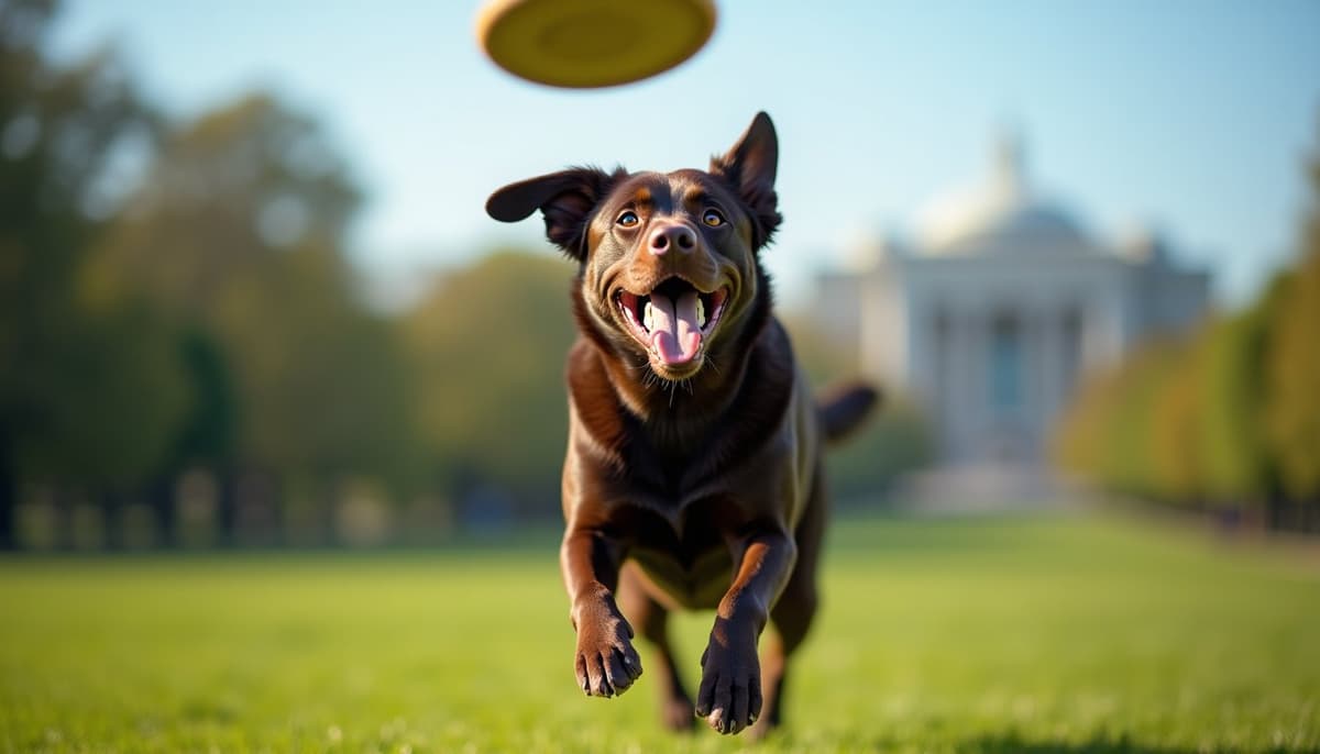 A dog on a walk — TPLO Surgery Cost in Washington, DC for Dogs
