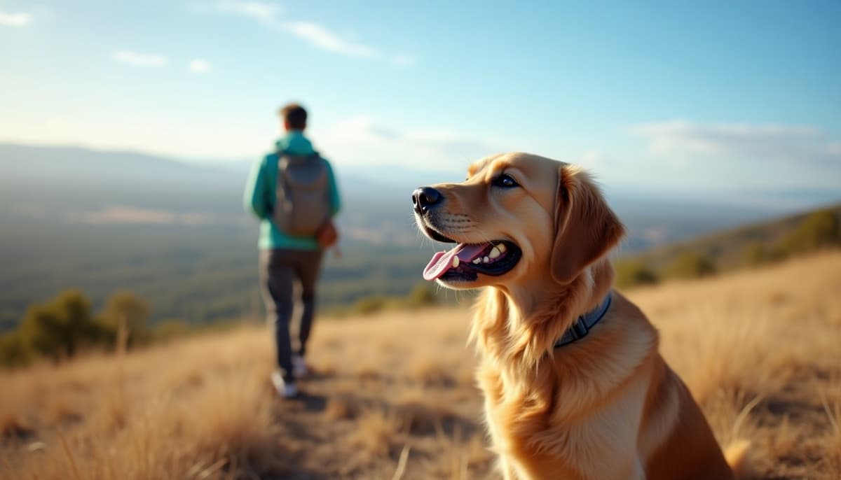 A dog on a walk — Veterinary Orthopedic Specialist in Abilene, TX