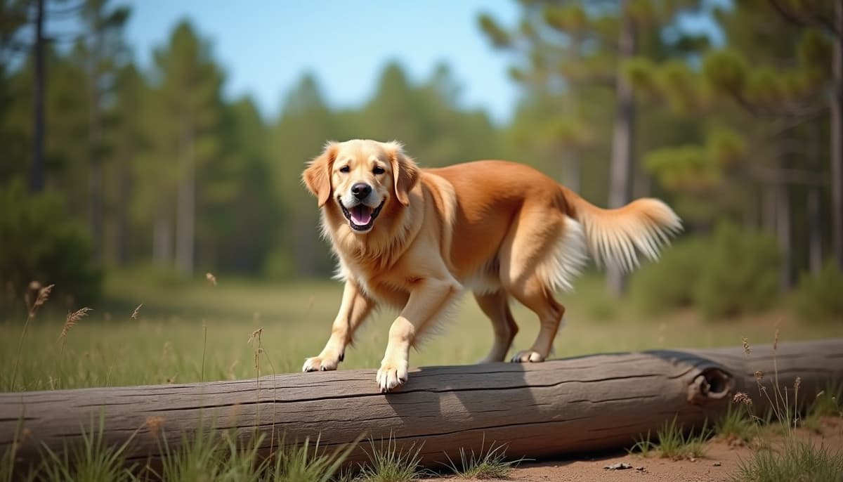 A dog on a walk — Veterinary Orthopedic Specialist in Cape Coral, FL