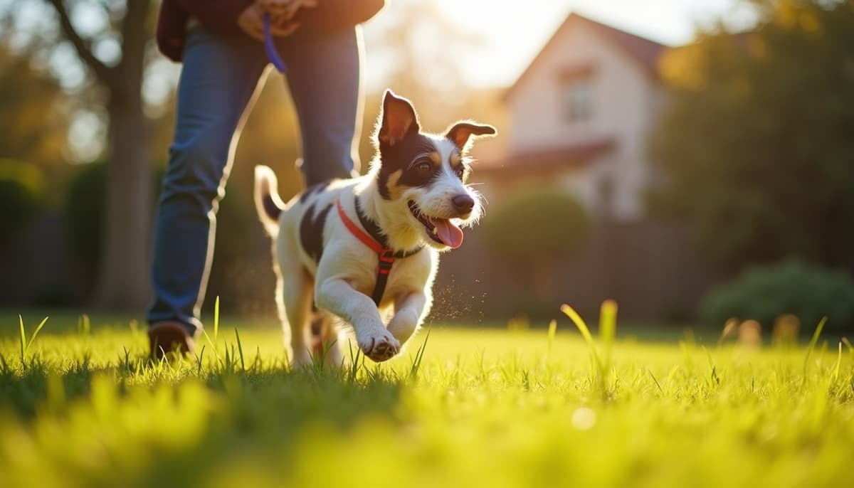 A dog on a walk — Veterinary Orthopedic Specialist in Paterson, NJ