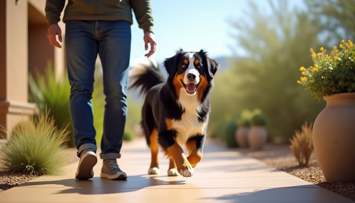 A dog on a walk — Veterinary Orthopedic Specialist in Phoenix, AZ for Dogs