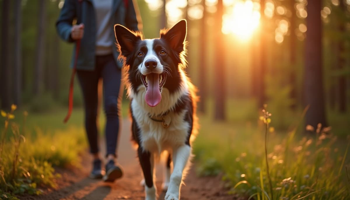 A dog on a walk — Veterinary Orthopedic Specialist Simi Valley CA