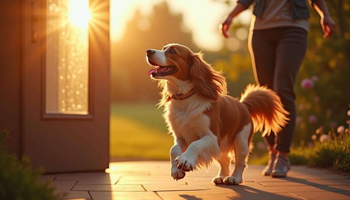 A dog on a walk — Veterinary Orthopedic Specialist in Topeka, KS for Dogs